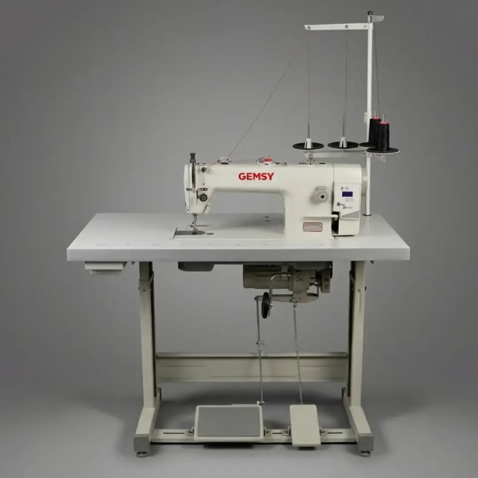 Máquina de coser recta Gemsy tapicera, completa