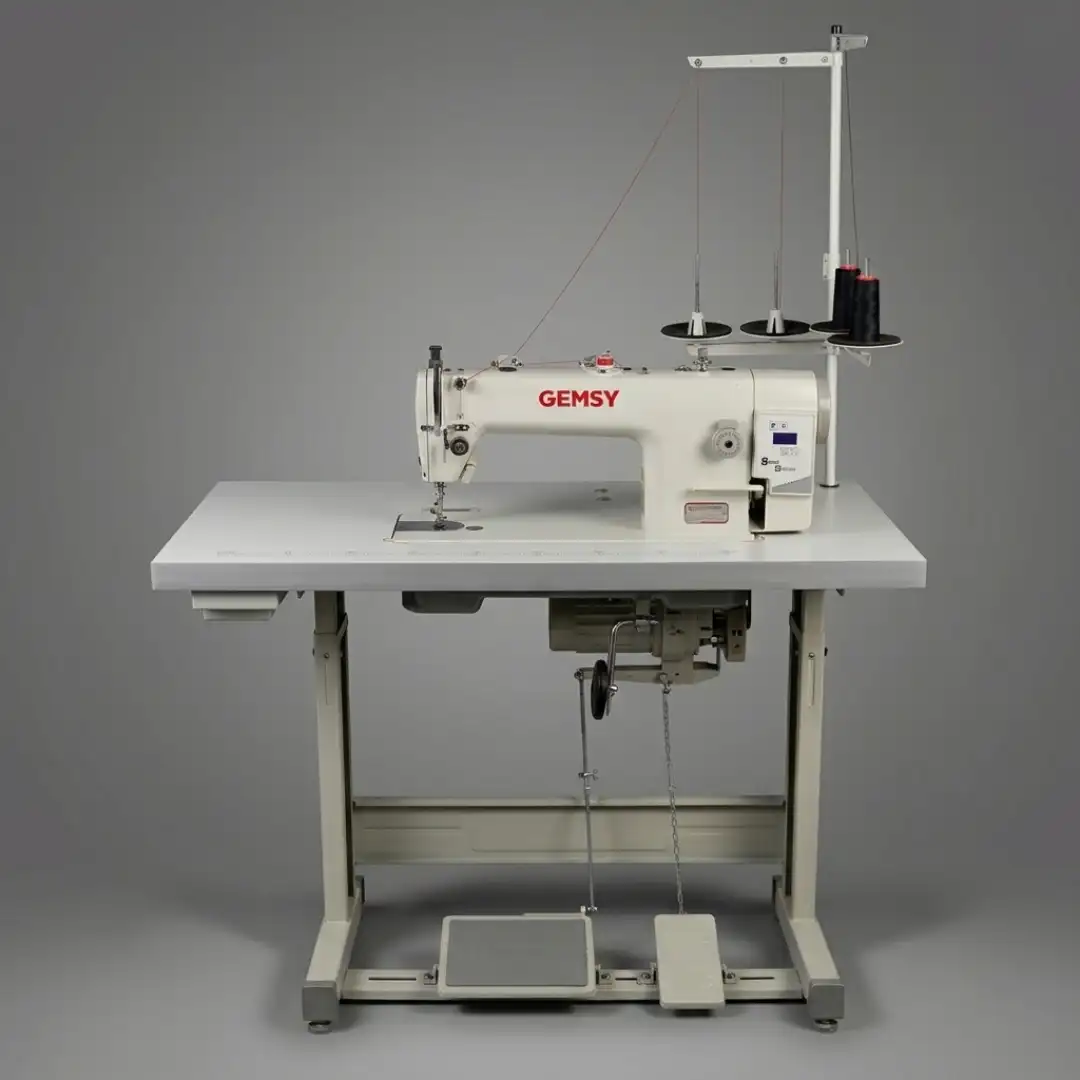 Máquina de coser recta Gemsy tapicera, completa