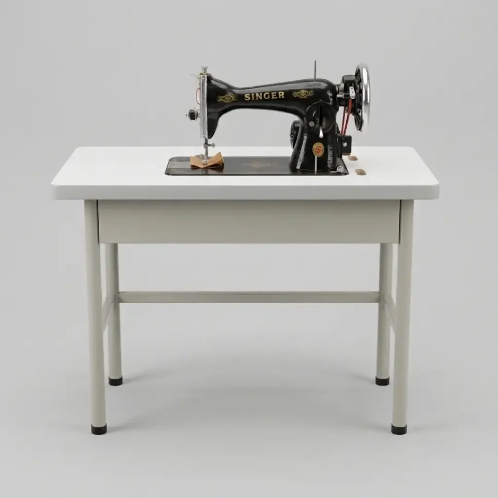 Máquina Singer Negrita con motor y mueble